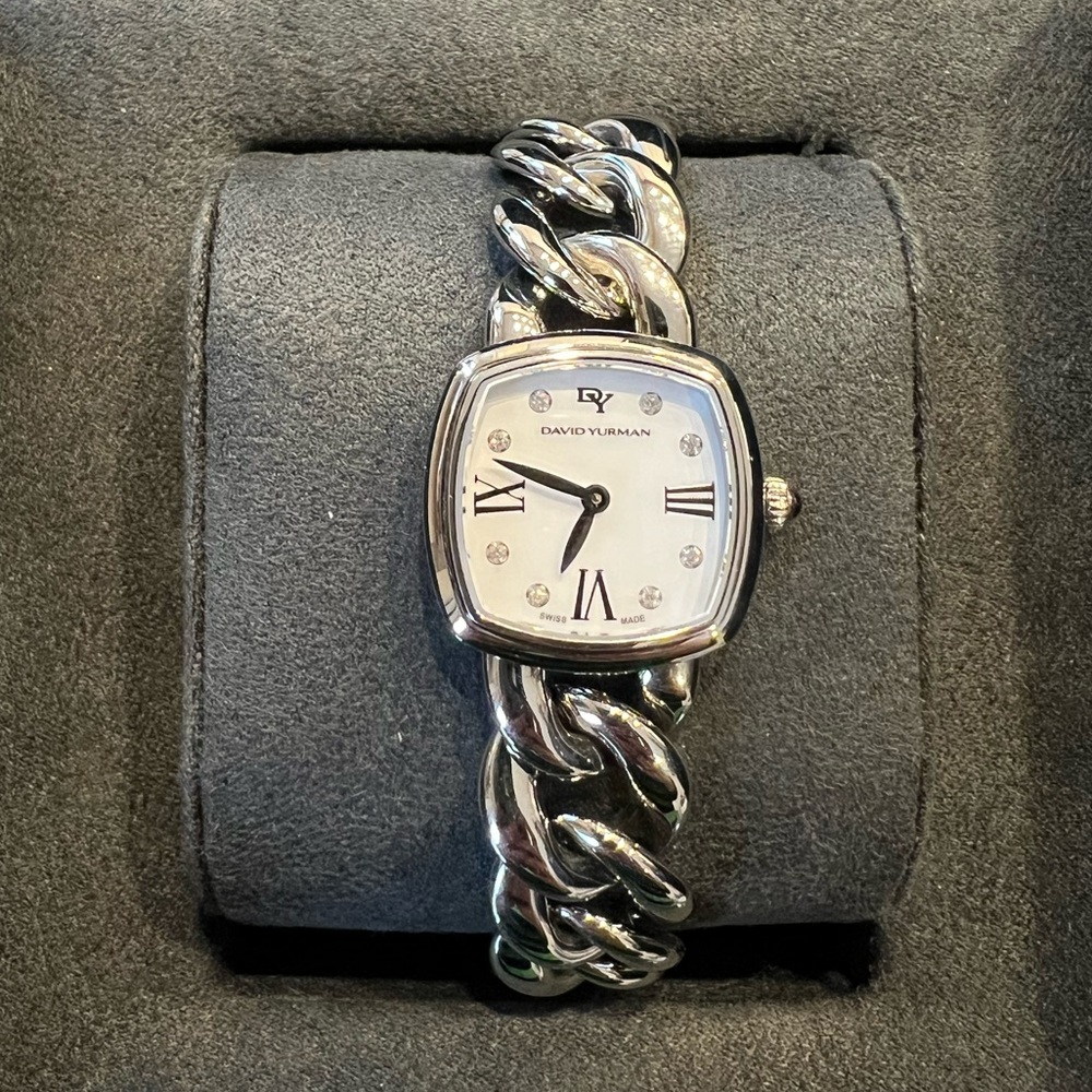 COPY - Stainless Steel Diamond 23mm Albion Quartz Watch White